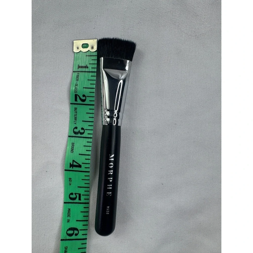 Morphe M458 Flat Contour Brush Black Silver Sculpting Makeup Tool